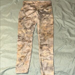 Athleta Gold Print Leggings